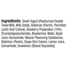 Load image into Gallery viewer, zero added sugar greek yogurt, blueberry