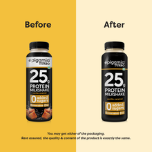 Load image into Gallery viewer, turbo 25g protein milkshake, cookies & cream, vanilla caramel - pack of 4