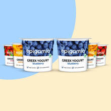 Load image into Gallery viewer, greek yogurt, blueberry, strawberry, alphonso mango - pack of 6