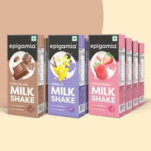 Load image into Gallery viewer, milkshake jumbo pack, vanilla, strawberry, chocolate - pack of 12