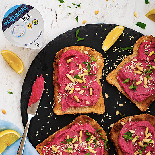 sweet potato hummus toast