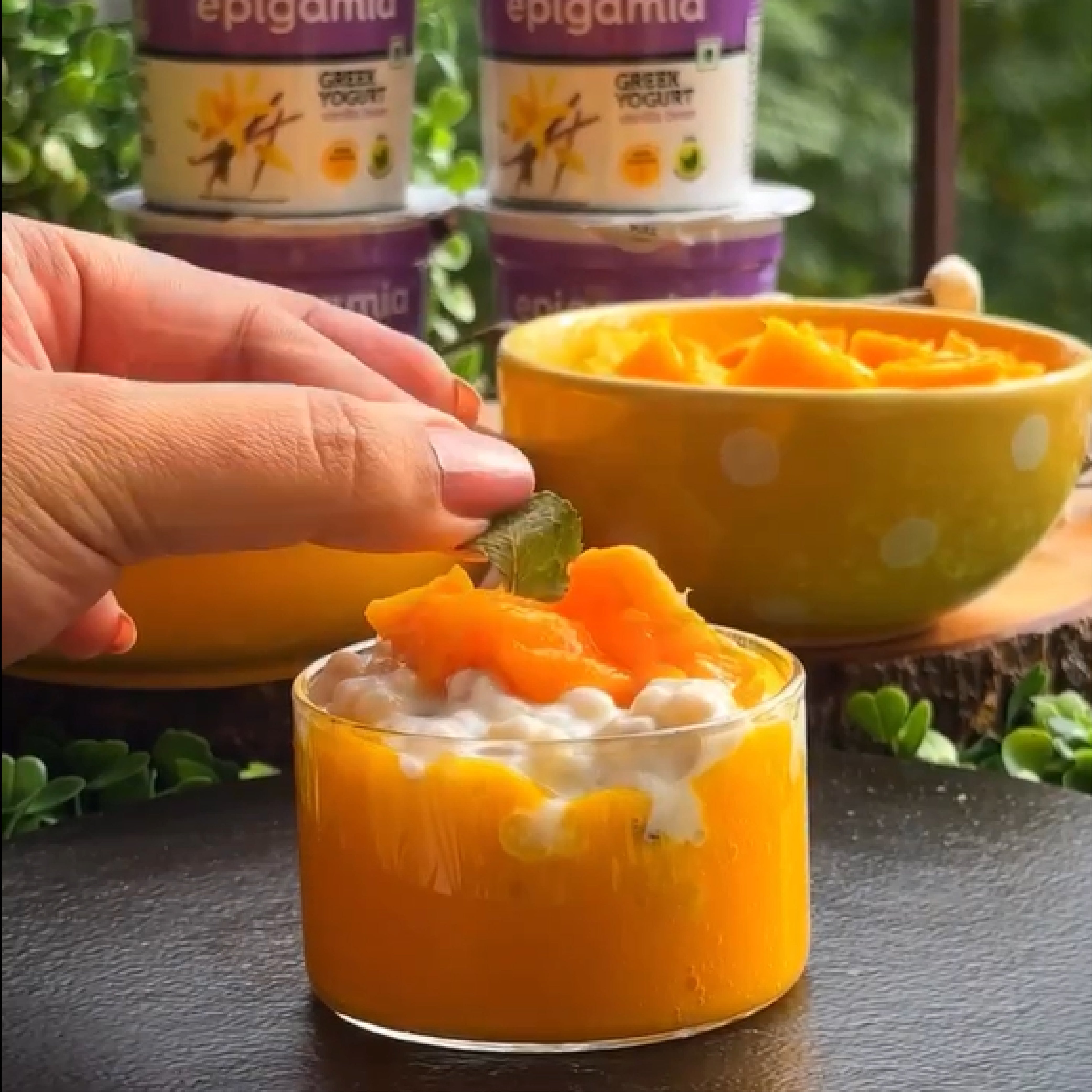 mango millet pudding - Epigamia