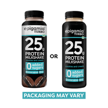 Load image into Gallery viewer, 25g protein turbo milkshake - cookies &amp; cream and vanilla caramel - 250 ml each - pack of 6

