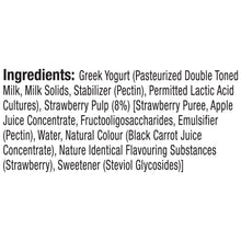 Load image into Gallery viewer, zero added sugar greek yogurt, strawberry - pack of 4
