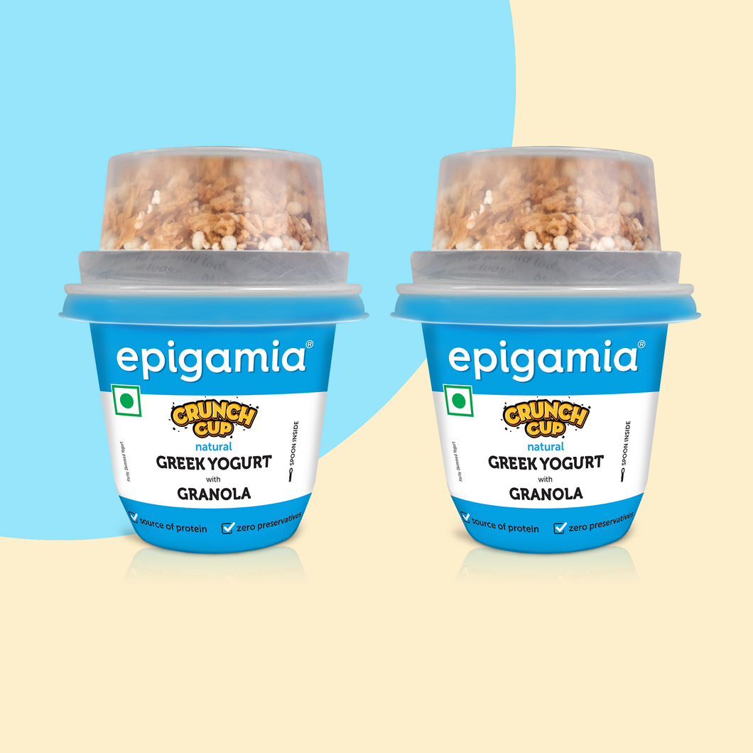 crunch cup natural greek yogurt & granola pack of 2