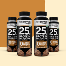 Load image into Gallery viewer, turbo 25 g protein milkshake, chocolate, 250 ml - pack of 4
