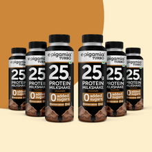 Load image into Gallery viewer, turbo 25 g protein milkshake, chocolate, 250 ml - pack of 6
