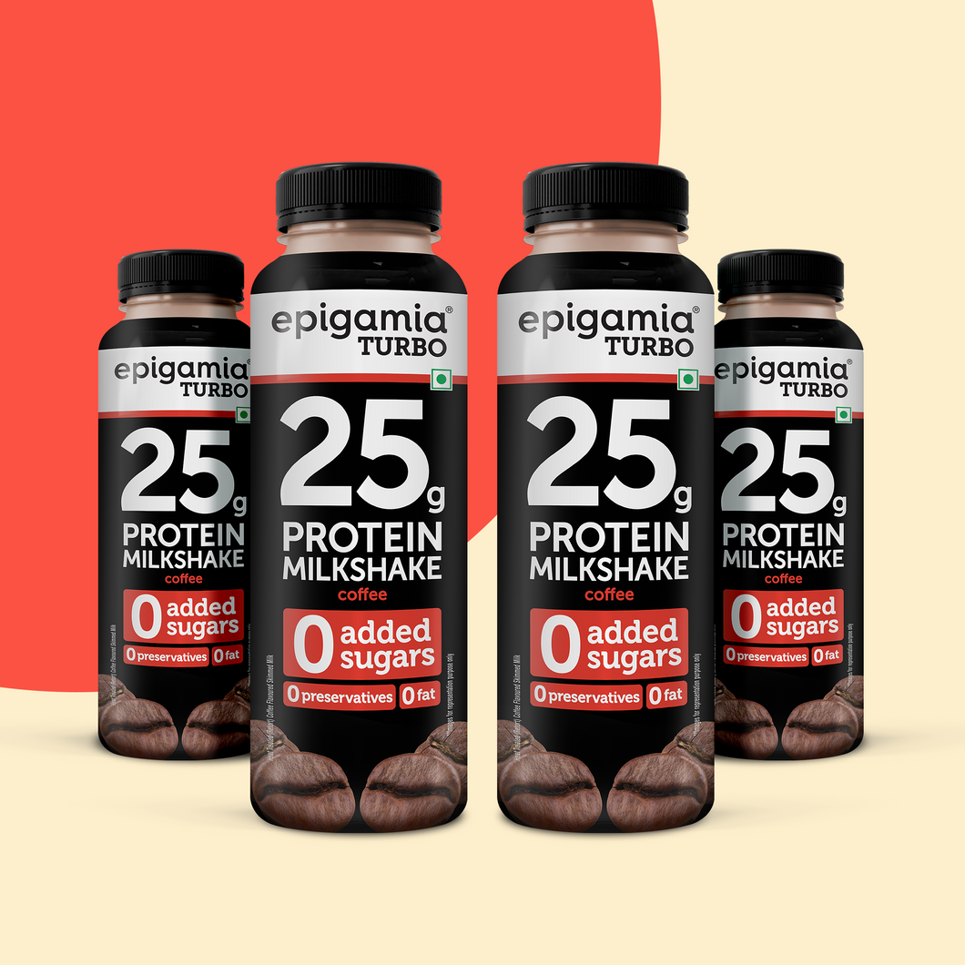 coffee turbo 25 g protein milkshake, 250 ml - pack of 4