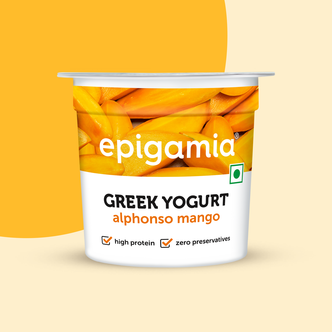 greek yogurt, alphonso mango