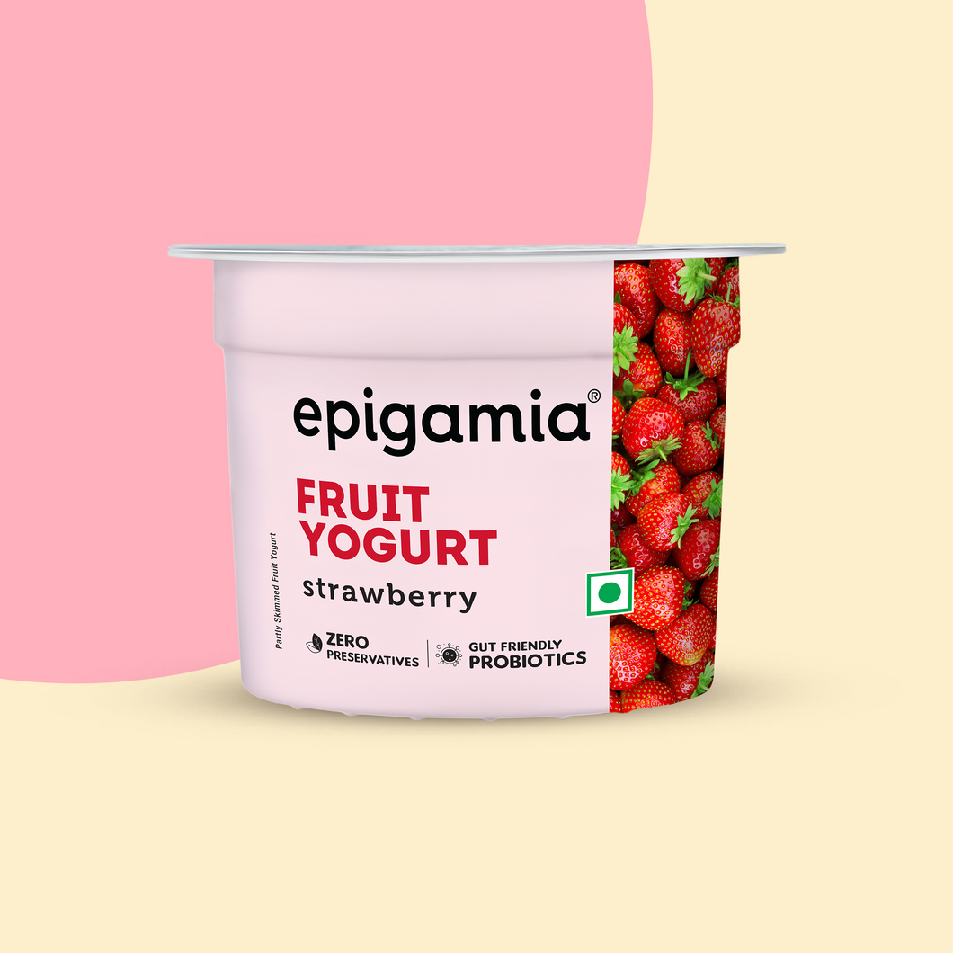 fruit yogurt, strawberry
