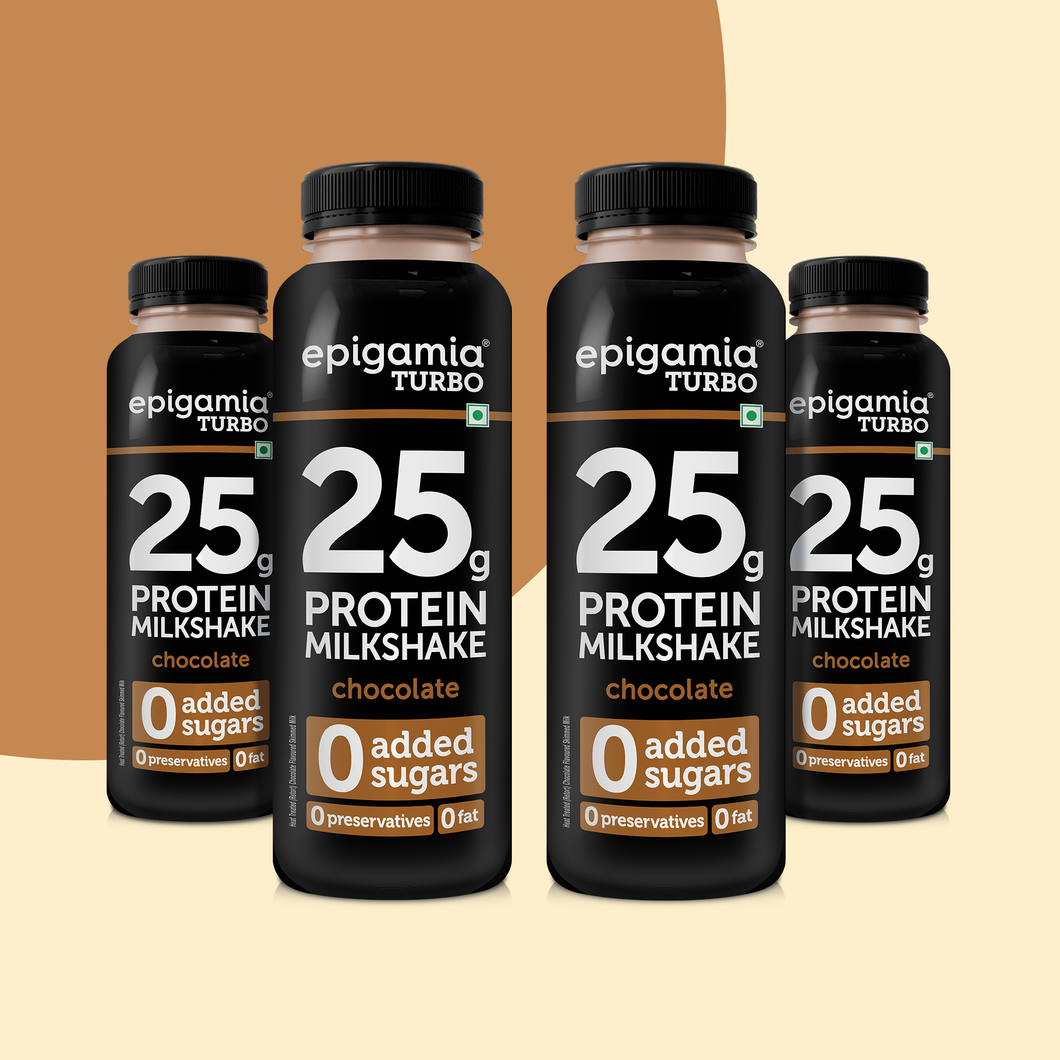 25g protein turbo milkshake - chocolate - 250 ml each - pack of 4