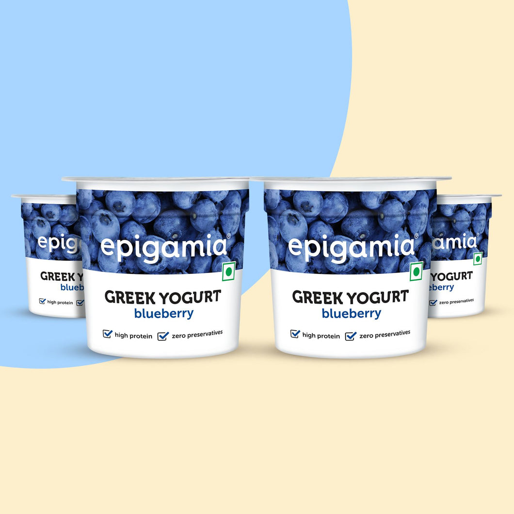 greek yogurt, blueberry - pack of 4