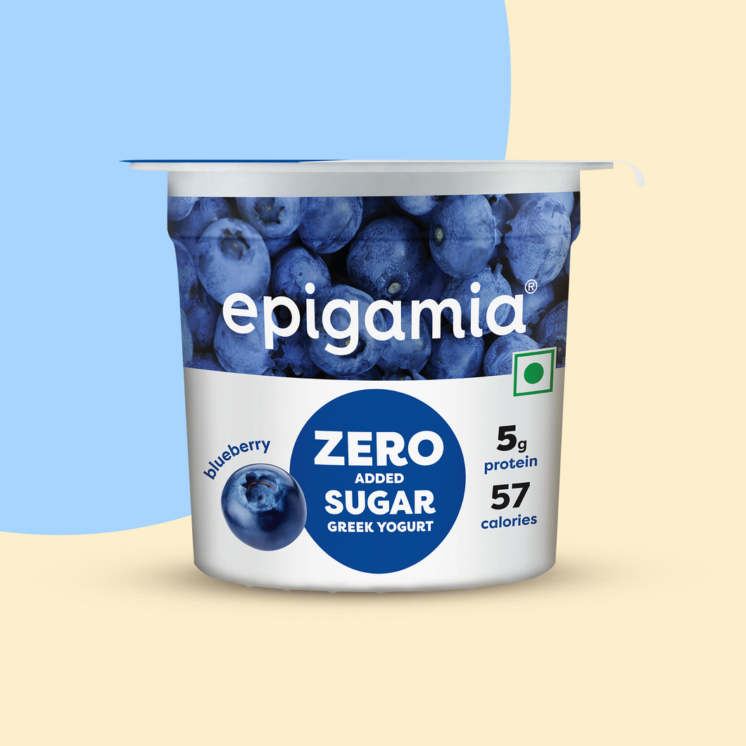zero added sugar greek yogurt, blueberry