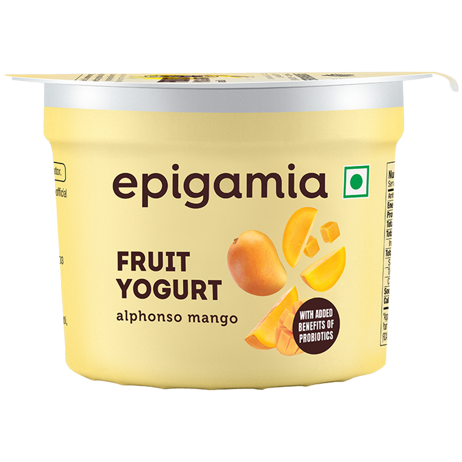 fruit yogurt, mango - 75 gms