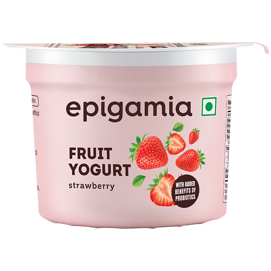 fruit yogurt, strawberry - 75 gms