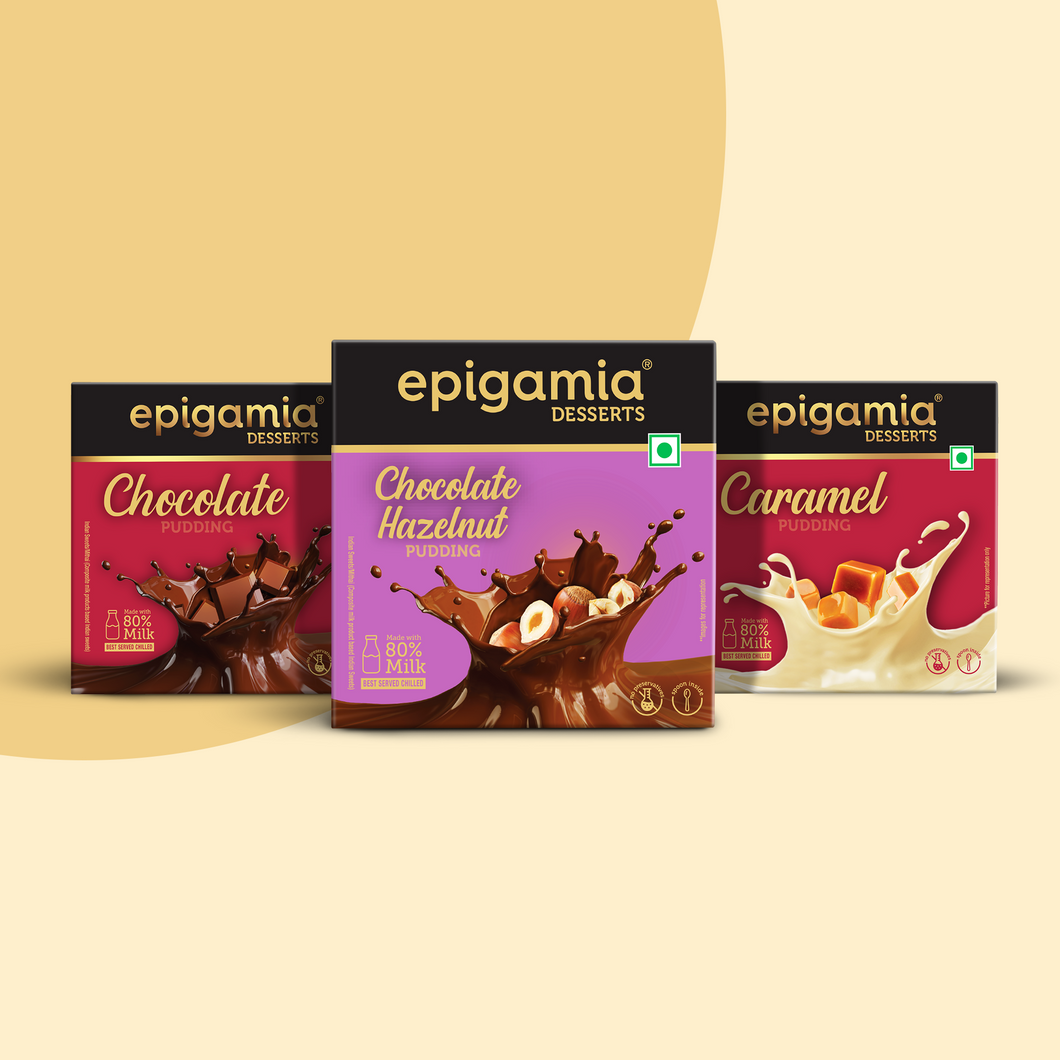 assorted puddings, 70 g each - pack of 3