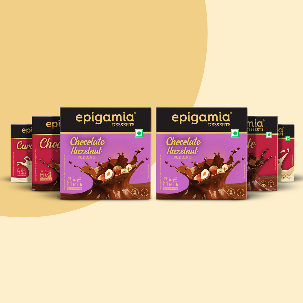 assorted puddings, 70 g each - pack of 6