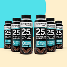 Load image into Gallery viewer, turbo 25 g protein milkshake, cookies &amp; cream, 250 ml each - pack of 6
