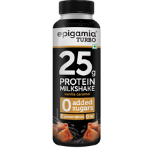 Load image into Gallery viewer, turbo 25 g protein milkshake, cookies &amp; cream and vanilla-caramel, 250 ml - pack of 6
