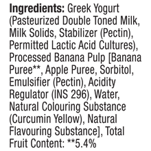 Load image into Gallery viewer, greek yogurt, no added sugar, banana - 110 gm
