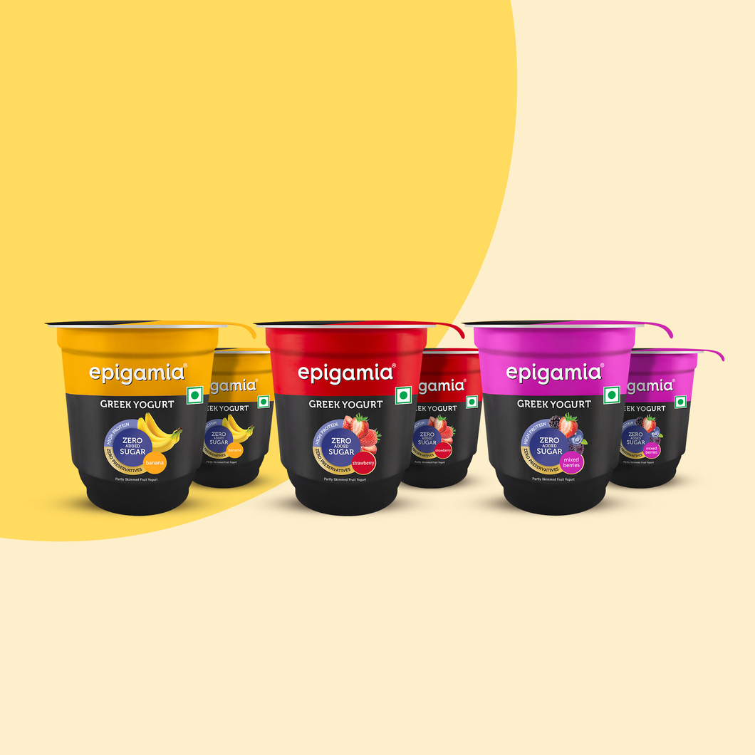 greek yogurt, no added sugar, all flavour pack - pack of 6