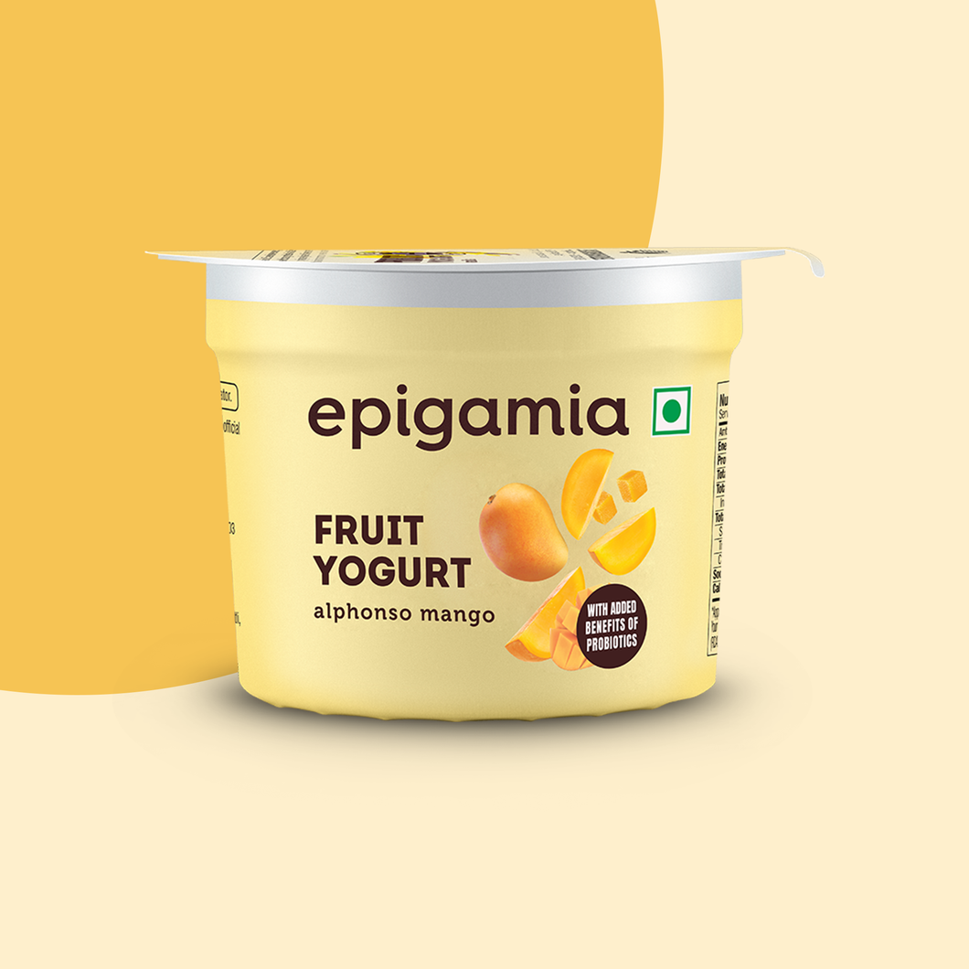 fruit yogurt, mango - 75 gms